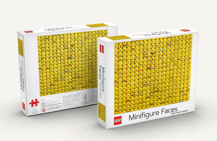 Lego minifigure faces 1000 piece puzzle 2025