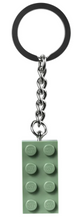 Load image into Gallery viewer, 2x4 LEGO® Brick Keychain Sand Green -Engravable