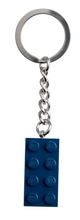 Load image into Gallery viewer, 2x4 LEGO® Brick Keychain Earth Blue -Engravable