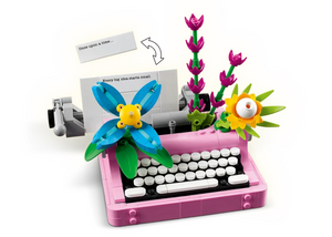 Typewriter with Flowers 3-in-1