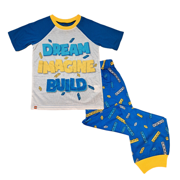 EXCLUSIVE LEGO® Dream-Imagine-Build Pajamas 2-PC Set Blue