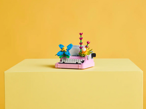 Typewriter with Flowers 3-in-1