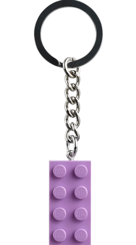 2x4 LEGO® Brick Keychain Medium Lavender -Engravable – LEGOLAND