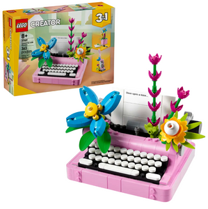 Typewriter with Flowers 3-in-1