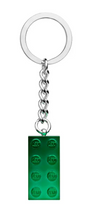 Load image into Gallery viewer, 2x4 LEGO® Brick Keychain Green Metallic -Engravable
