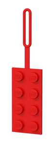 LEGO® Iconic 2x4 Brick Luggage Tag - RED