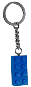 2x4 LEGO® Brick Keychain Blue -Engravable