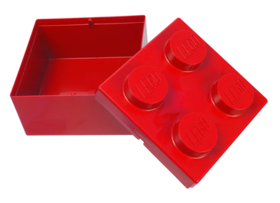 LEGO® 2X2 STORAGE BRICK RED -Engravable